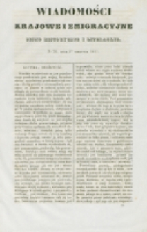 Wiadomości Krajowe i Emigracyjne. No 20 (1837)