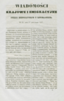 Wiadomości Krajowe i Emigracyjne. No 31 (1837)