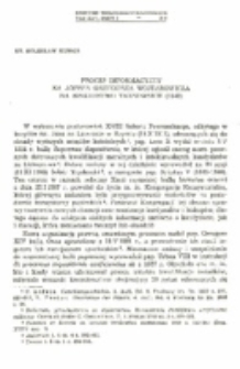 Proces informacyjny ks. Józefa Grzegorza Wojtarowicza na biskupstwo tarnowskie (1840).