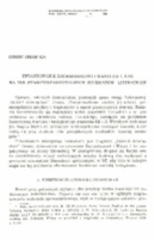 Zwiastowanie Zachariaszowi i Maryi (Łk 1, 5-38) na tle starotestamentalnych schemat&oacute;w literackich.