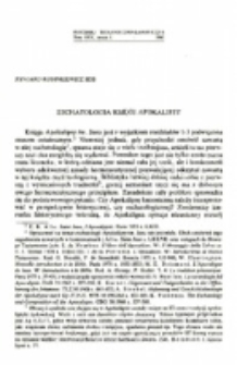 Eschatologia Księgi Apokalipsy.