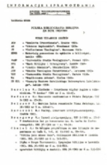 Polska bibliografia biblijna za rok 1983/1984.