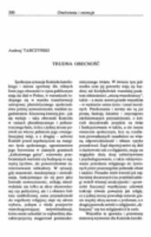 Trudna obecność.