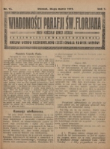 Wiadomości Parafji Św. Florjana przy Kościele Serca Jezusa za Zezwoleniem Władzy Duchownej Kr&oacute;lowi Wiek&oacute;w Nieśmiertelnemu Cześć i Chwała na Wieki Wiek&oacute;w!. R. 2, nr 13 (1919)