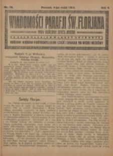 Wiadomości Parafji Św. Florjana przy Kościele Serca Jezusa za Zezwoleniem Władzy Duchownej Kr&oacute;lowi Wiek&oacute;w Nieśmiertelnemu Cześć i Chwała na Wieki Wiek&oacute;w!. R. 2, nr 18 (1919)