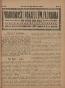 Wiadomości Parafji Św. Florjana przy Kościele Serca Jezusa za Zezwoleniem Władzy Duchownej Kr&oacute;lowi Wiek&oacute;w Nieśmiertelnemu Cześć i Chwała na Wieki Wiek&oacute;w!. R. 2, nr 26 (1919)