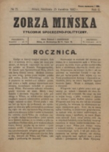 Zorza Mińska. R.2, nr 15 (1920)