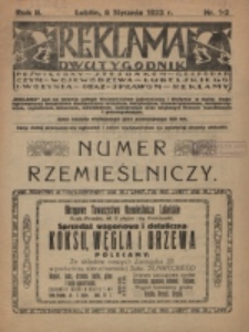 Reklama. R. 2, nr 1/2 (1922)