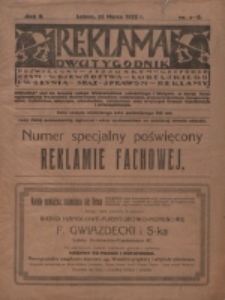 Reklama. R. 2, nr 5/6 (1922)