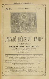 Przyjdź Królestwo Twoje Eucharystyczne. R. 3, nr 11 (1897)