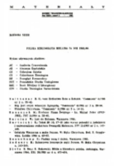 Polska bibliografia biblijna za rok 1985/86.