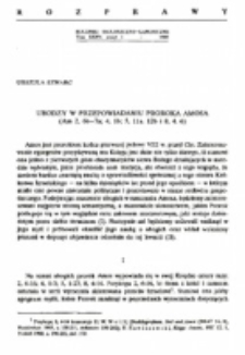 Ubodzy w przepowiadaniu proroka Amosa (Am 2, 6b-7a; 4, 1b; 5, 11a. 12b i 8, 4.6).