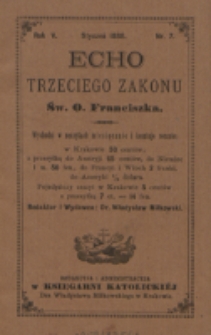 Echo Trzeciego Zakonu Św. o. Franciszka. R. 5, nr 7 (1888)