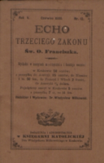 Echo Trzeciego Zakonu Św. o. Franciszka. R. 5, nr 12 (1888)