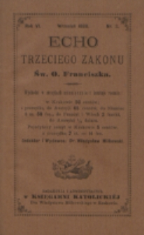 Echo Trzeciego Zakonu Św. o. Franciszka. R. 6, nr 4 (1888)