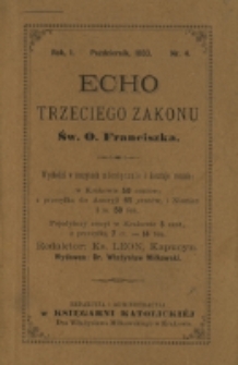 Echo Trzeciego Zakonu Św. o. Franciszka. R. 1, nr 4 (1883)