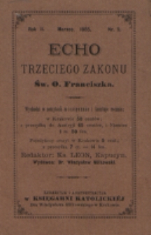 Echo Trzeciego Zakonu Św. o. Franciszka. R. 2, nr 9 (1885)