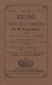 Echo Trzeciego Zakonu Św. o. Franciszka. R. 2, nr 11 (1885)