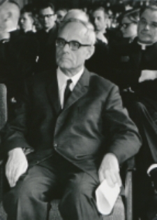 Ks. Prof. A. Rahner na KUL - 1970 r. : Przed odczytem.