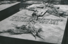 50-lecie Koła Polonistów Studentów KUL : na cmentarzu przy ul. Lipowej w Lublinie : grób prof. Feliksa Araszkiewicza