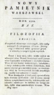 Nowy Pamiętnik Warszawski : [dziennik historyczny, polityczny, tudzież nauk i umiejętności]. T. 2 (maj 1801)
