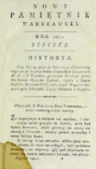 Nowy Pamiętnik Warszawski : [dziennik historyczny, polityczny, tudzież nauk i umiejętności]. T. 5 (styczeń 1802)