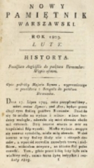 Nowy Pamiętnik Warszawski : [dziennik historyczny, polityczny, tudzież nauk i umiejętności]. T. 9 (luty 1803)