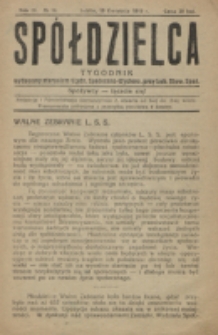 Spółdzielca. R. 3, nr 16 (1919)