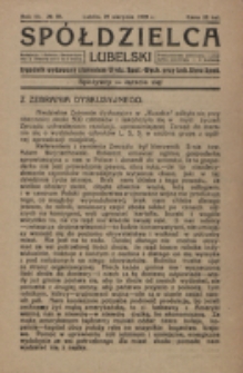 Sp&oacute;łdzielca Lubelski. R. 3, nr 35 (1919)