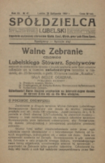 Sp&oacute;łdzielca Lubelski. R. 3, nr 47 (1919)