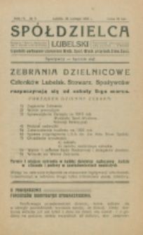 Spółdzielca Lubelski. R. 4, nr 9 (1920)