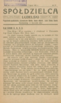 Spółdzielca Lubelski. R. 5, nr 27 (1921)