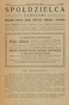 Sp&oacute;łdzielca Lubelski. R. 6, nr 18 (1922)