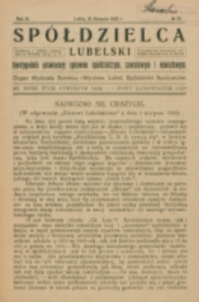 Spółdzielca Lubelski. R. 6, nr 22 (1922)