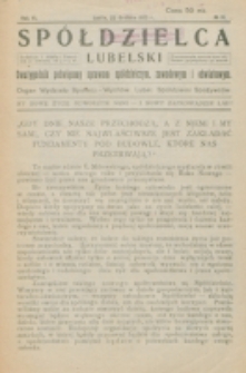 Spółdzielca Lubelski. R. 6, nr 31 (1922)