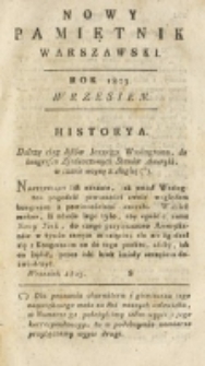 Nowy Pamiętnik Warszawski : [dziennik historyczny, polityczny, tudzież nauk i umiejętności]. T. 11 (wrzesień 1803)