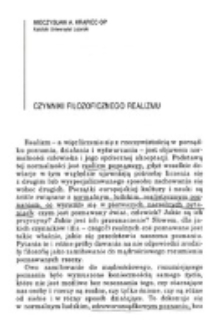 Czynniki filozoficznego realizmu / Mieczysław A. Krapiec OP.
