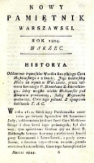 Nowy Pamiętnik Warszawski : [dziennik historyczny, polityczny, tudzież nauk i umiejętności]. T. 13 (marzec 1804)