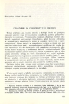 Człowiek w perspektywie śmierci / Mieczysław Albert Krąpiec OP.