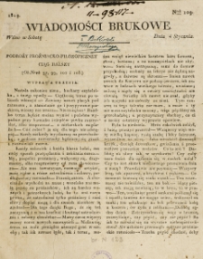Wiadomości Brukowe. Nr 109 (1819)