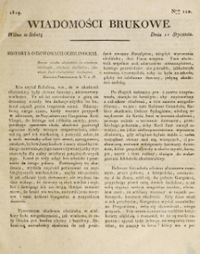 Wiadomości Brukowe. Nr 110 (1819)
