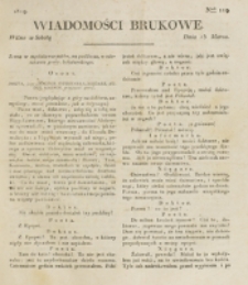 Wiadomości Brukowe. Nr 119 (1819).
