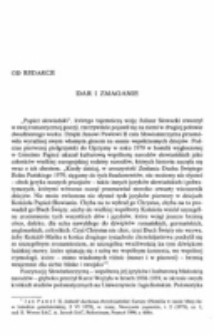 Od redakcji : Dar i zmaganie.
