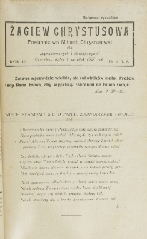 Żagiew Chrystusowa : pismo poświęcone budzeniu życia religijnego. R. 3, no 6/8 (1927)