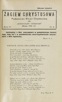 Żagiew Chrystusowa : pismo poświęcone budzeniu życia religijnego. R. 4, no 3 (1928)