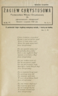 Żagiew Chrystusowa : pismo poświęcone budzeniu życia religijnego. R. 4, no 8/9 (1928)