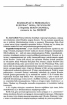 Rozmawiać o przeszłości - budować nową przyszłość. Z Bogumiłą Berdychowską rozmawia ks. Jan Sochoń.