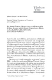 Recenzja : Ks. Antoni Tronina, Drzewo życia w rajskim ogrodzie. Biblijne korzenie mistyki krzyża (Częstochowa: Edycja św. Pawła 2017). Ss.155. PLN 19,95. ISBN 978-83-7797-804-7.