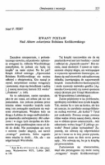 Rwany postaw. Nad Aktem oskarżenia Bohdana Kr&oacute;likowskiego.