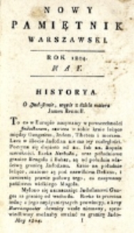 Nowy Pamiętnik Warszawski : [dziennik historyczny, polityczny, tudzież nauk i umiejętności]. T. 14 (maj 1804)